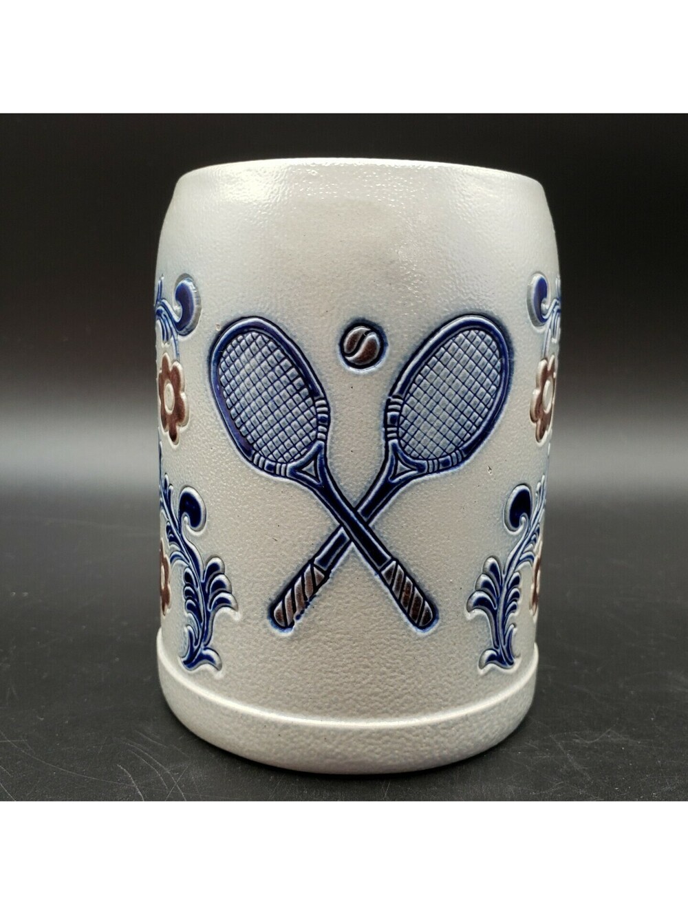Vintage Goebel Stein Merkelbach Salt Glaze Mug Tennis W. Germany Salzglasur